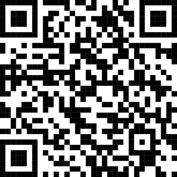 A black and white photo of a qr code