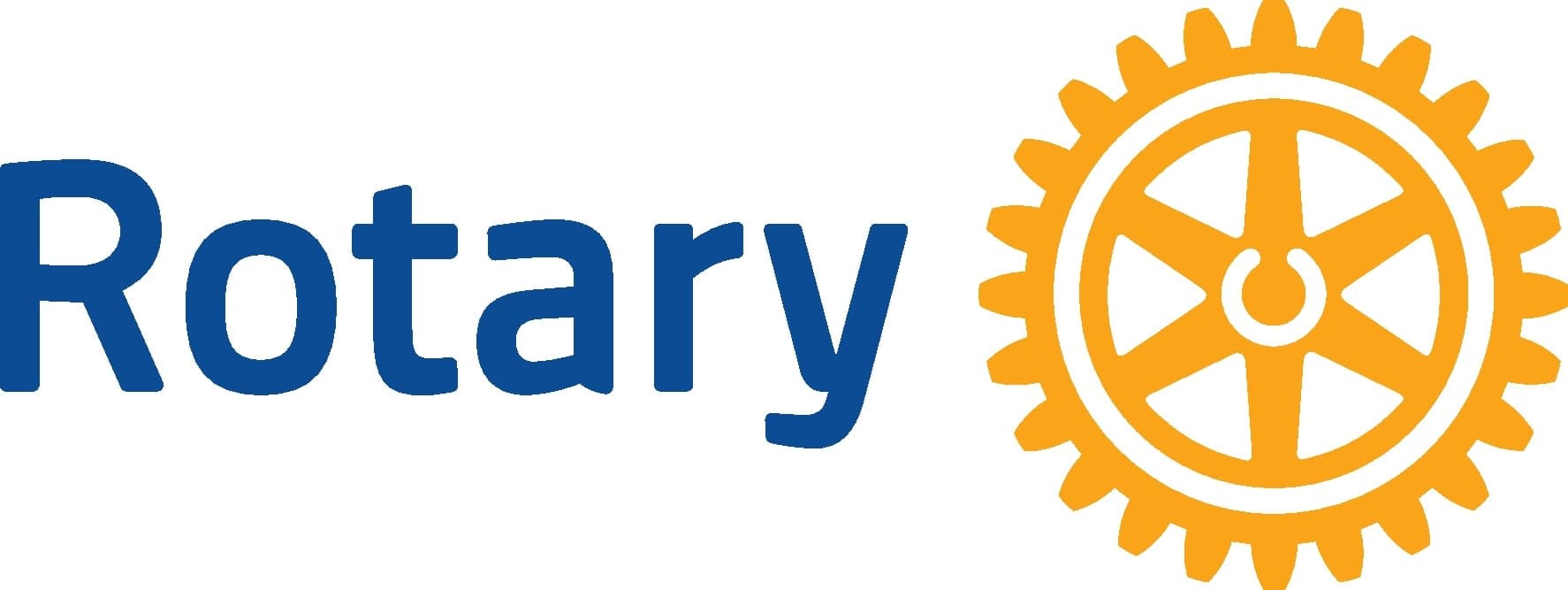 The rotary logo with the word rotary on it