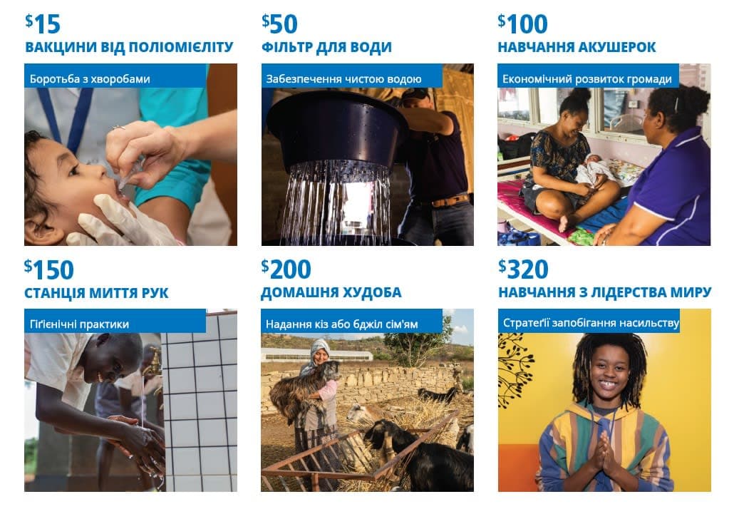 A series of photos showing a woman washing a child